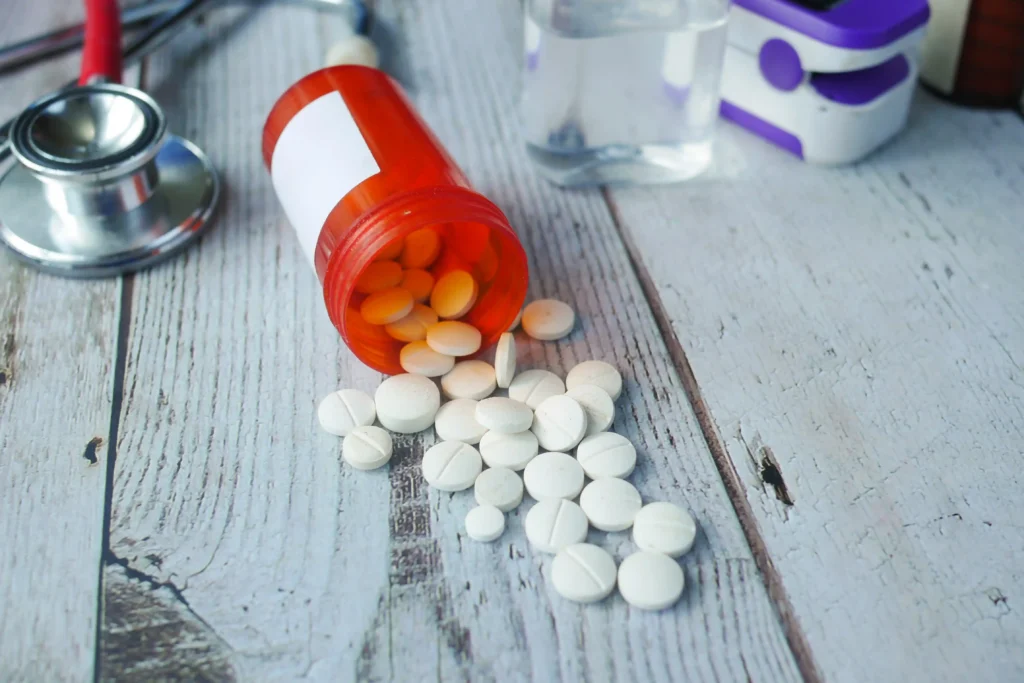 Bottle of Carvedilol pills