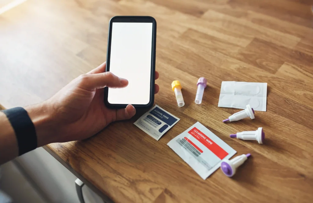 smartphone medication reminder with insulin supplies