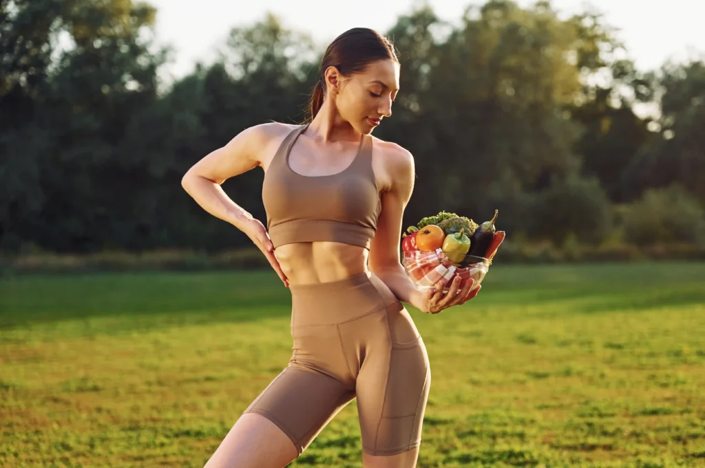 Women promoting healthy lifestyle for cholesterol management