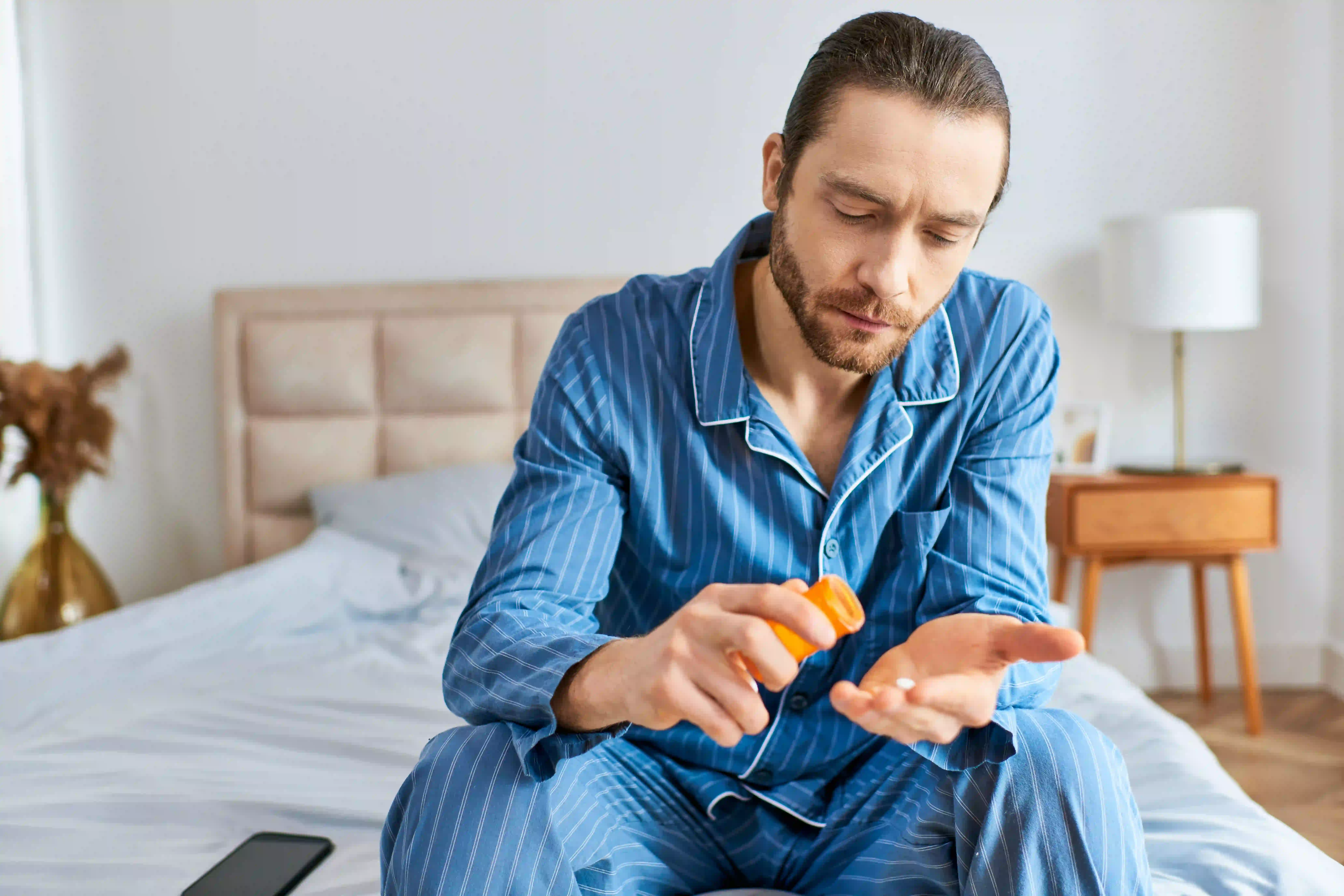 Man taking missed dose of Adderall